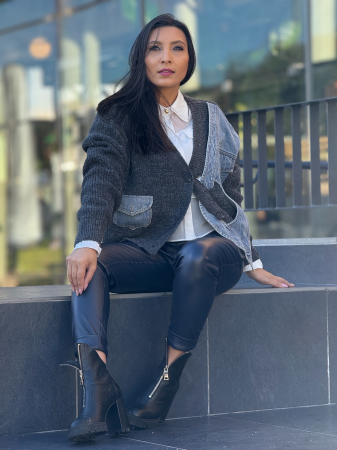 Jacheta cu nasturi si aplicatie din denim [1]