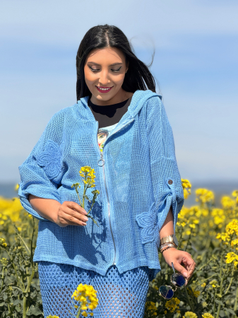 Jacheta din plasa cu flori brodate [2]