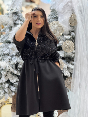 Jacheta neagra cu paiete si fermoar [2]