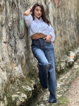 Jeans cu strasuri in degrade [3]