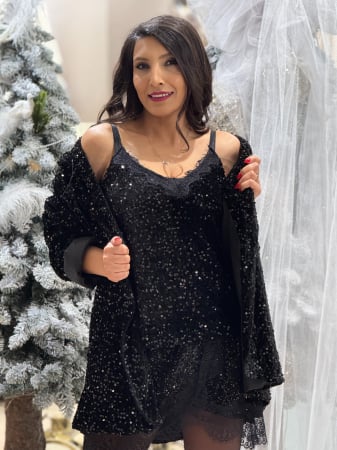 Bluze si camasi - Maieu cu paiete si dantela