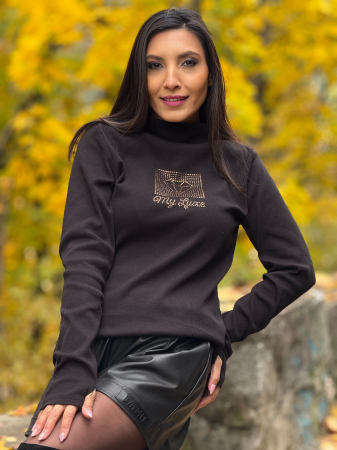 Noutati - Maleta neagra cu imprimeu diamant