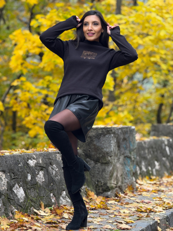 Maleta neagra cu imprimeu diamant [4]