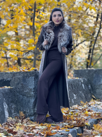 Palton din alpaca cu blana naturala [1]