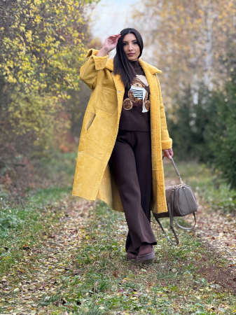 Noutati - Palton lung cu buzunare