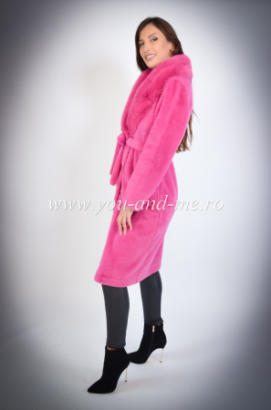 Palton roz cu blană [3]