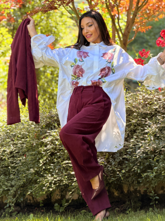 Noutati - Pantaloni bordo cu buzunare