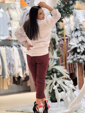 Pantaloni cu catarame din piele ecologica [3]
