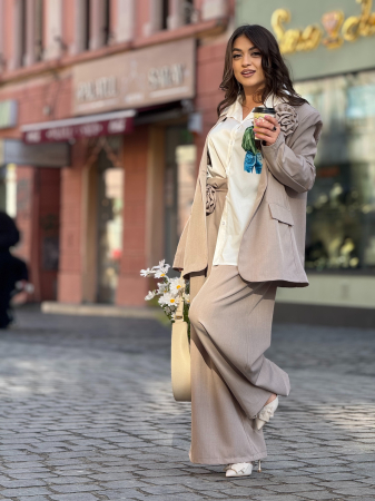 Pantaloni - Pantaloni cu floare