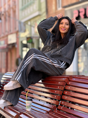 Pantaloni din bumbac cu capse [6]