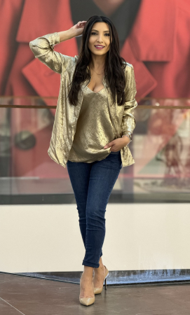 Pantaloni - Pantaloni din jeans cu talie inalta