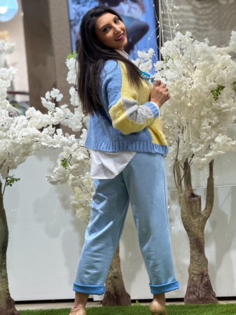 Pantaloni din piele intoarsa cu snur [3]