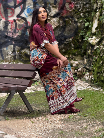 Pantaloni din vascoza 100% cu imprimeu [2]