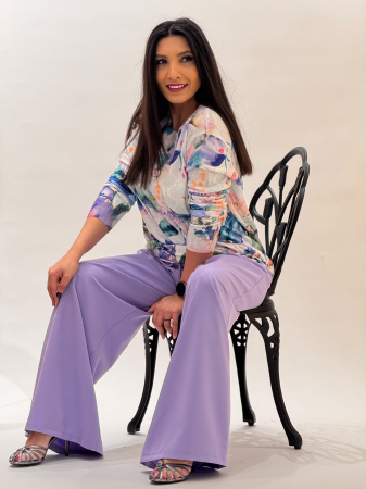 Pantaloni - Pantaloni evazati cu snur