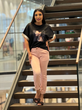 Noutati - Pantaloni roz pudrat