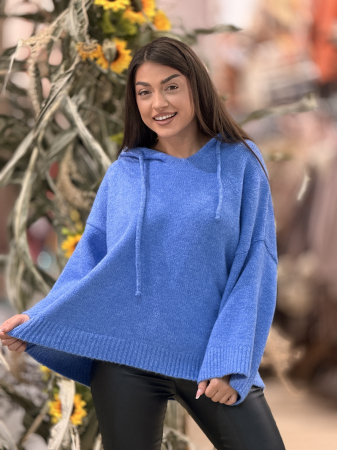 Pulover din tricot cu gluga [3]
