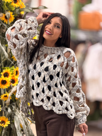 Pulover oversize cu impletituri [1]