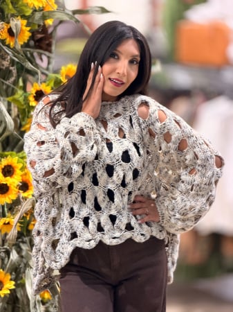 Imbracaminte de dama - Pulover oversize cu impletituri