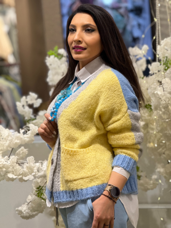 Pulover tricotat cu anchior si nasturi [2]