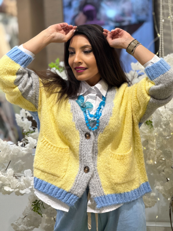 Pulover tricotat cu anchior si nasturi [1]