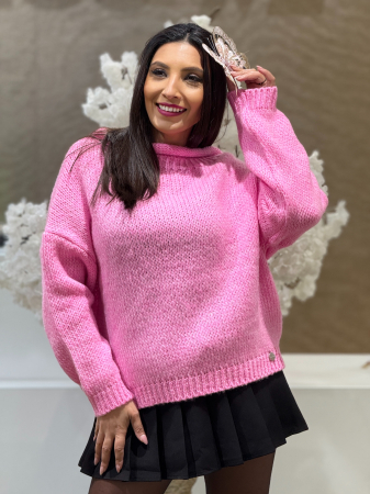 Pulover tricotat cu gat rulat [1]