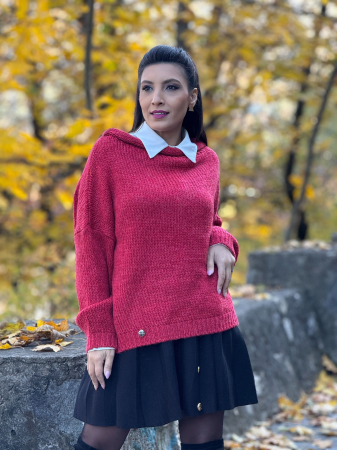 Pulover tricotat cu gat rulat [1]