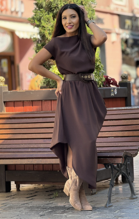 Rochie asimetrica cu curea [3]