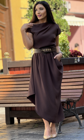 Rochie asimetrica cu curea [5]