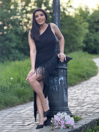 Rochie asimetrica cu franjuri [4]