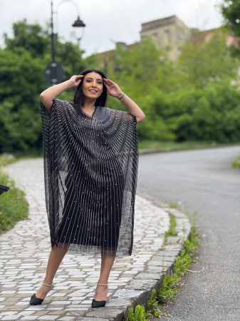 Imbracaminte de dama - Rochie cu anchior si pietricele aplicate