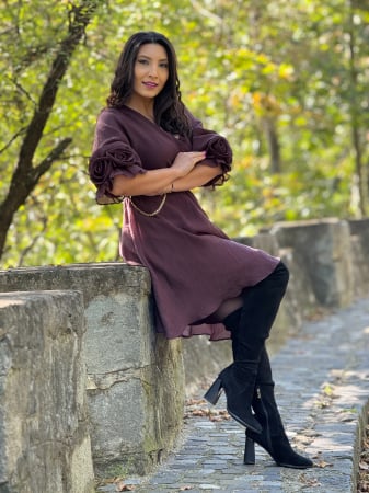 Rochii de eveniment - Rochie cu anchior si trandafiri
