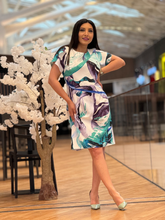 Rochii de eveniment - Rochie cu detalii mov