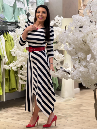 Rochie cu dungi asimetrica [2]