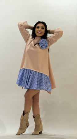 OFERTELE PRIMAVERII - Rochie cu floare albastra