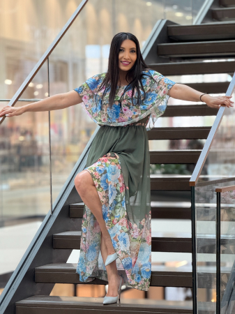 Rochii de eveniment - Rochie cu imprimeu floral