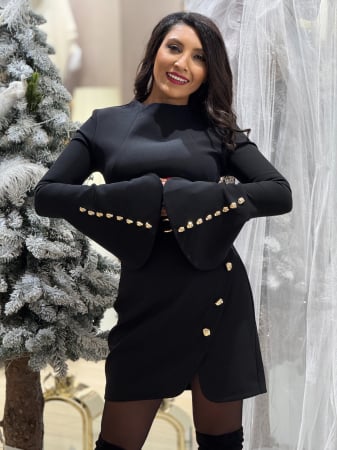 Rochii de zi - Rochie cu nasturi decorativi