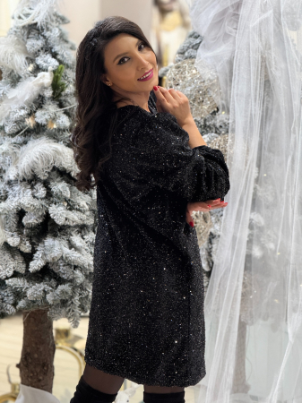 Rochie cu paiete si maneca bufanta [7]