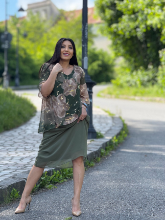 Rochie cu voal asimetric [2]