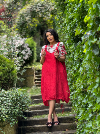 Rochie din in cu nasturi decorativi [2]