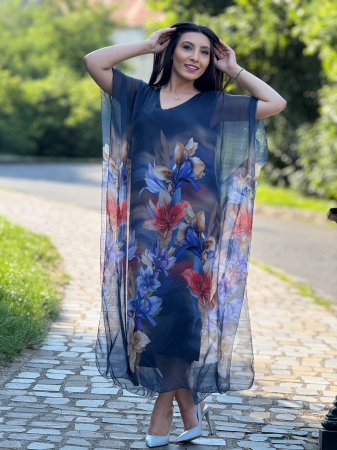 Rochii de eveniment - Rochie din matase cu crin