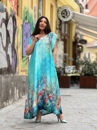 Rochie din vascoza cu anchior si print picasso [2]