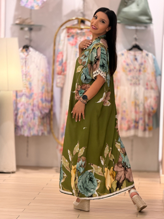 Rochie din vascoza cu imprimeu floral [3]