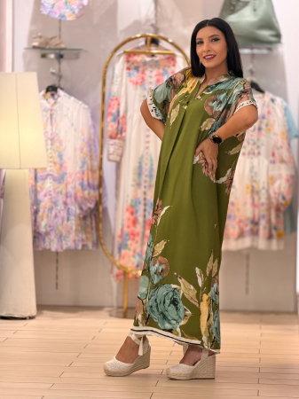 Rochie din vascoza cu imprimeu floral [2]