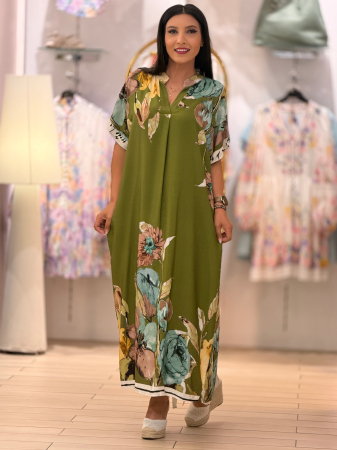 Rochie din vascoza cu imprimeu floral [4]
