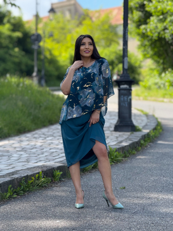 Rochii de eveniment - Rochie eleganta cu imprimeu floral