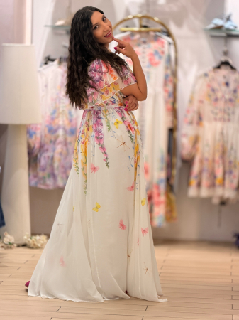 Rochie florala cu volane vaporoase [6]