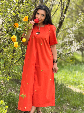 Rochie lejera cu aplicatii metalice decorative [6]