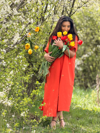 Rochie lejera cu aplicatii metalice decorative [2]