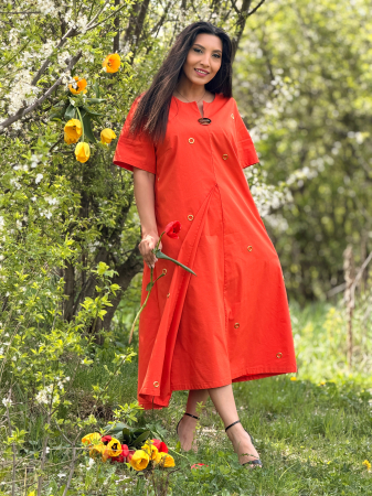 Rochie lejera cu aplicatii metalice decorative [3]