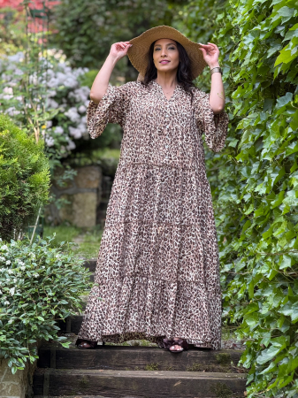 Rochie lejera cu imprimeu leopard [2]